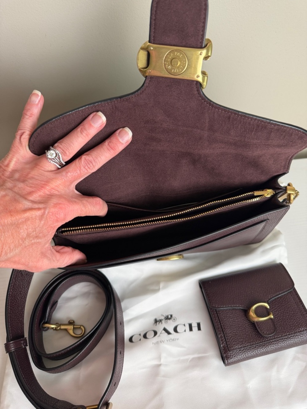 NWT Coach Tabby 26 Crossbody Bag in Oxblood with matching wallet - Picture 2 of 13